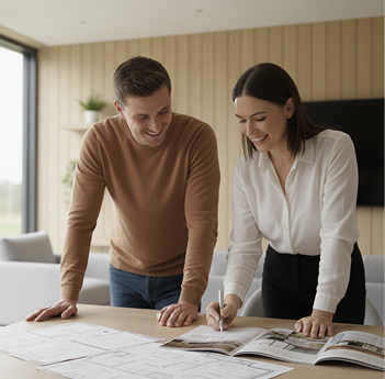 Clatterbury Homes site manager on a new-build development