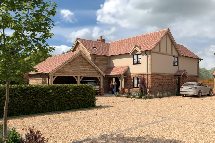 Computer-generated image of Clatterbury Lane, Clavering (6)